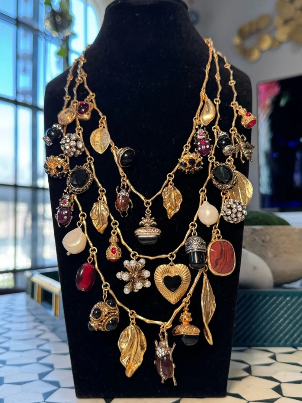 ✨♥️▪️Zara‎ Gold Multi-Charm Necklaces set of 3 with Accents▪️♥️✨